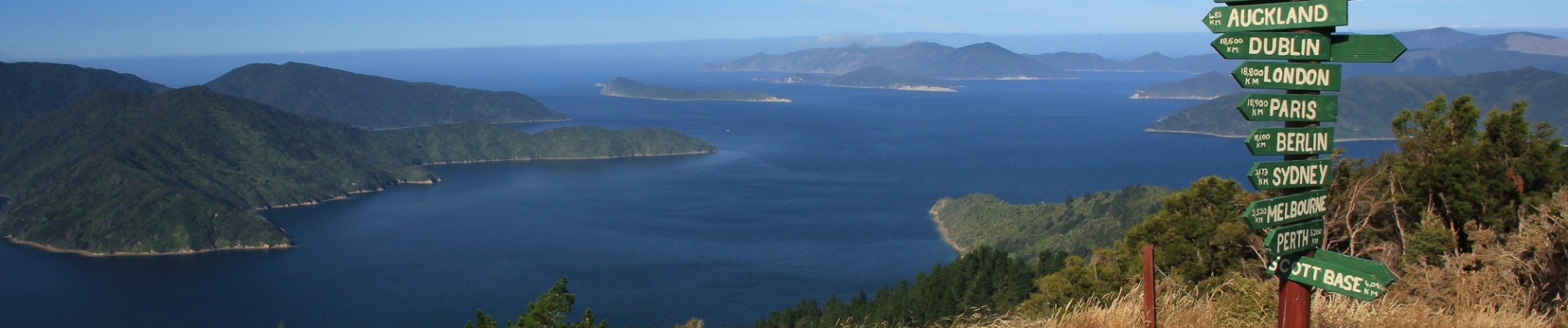 Signalisation sur la Queen Charlotte Trail